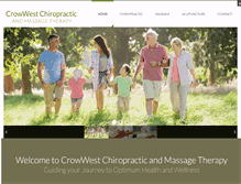 Tablet Screenshot of crowwestchiro.com